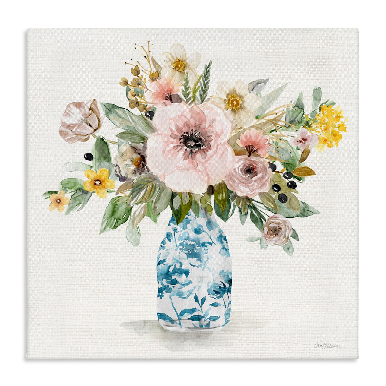 Stupell Industries Assorted Summer Chinoiserie Canvas, design by Carol Robinson